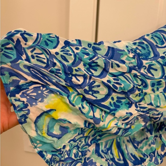 Lilly Pulitzer Alanna Swing Cold Shoulder Dress Blue Crush After Party Size XS - Picture 10 of 12